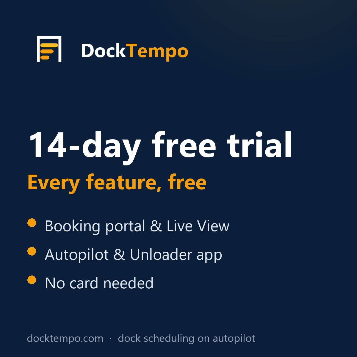 Dock Tempo 14-day free trial